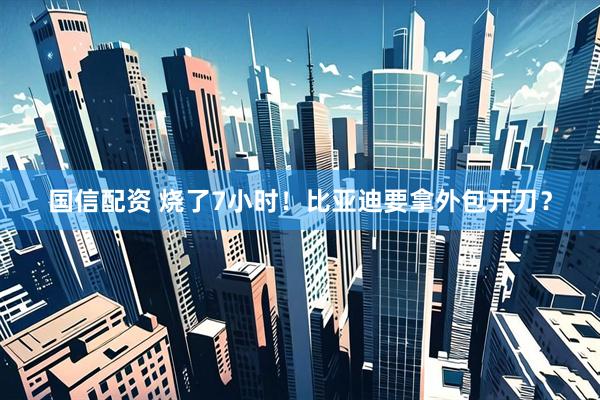 国信配资 烧了7小时！比亚迪要拿外包开刀？